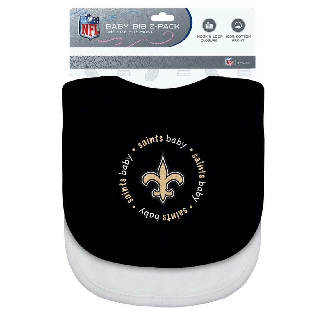 Orleans Saints Bibs 2-Pack Cotton Infant Baby Fan Apparel NFL Image 2