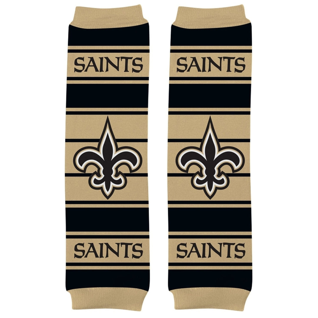 Orleans Saints Baby Leg Warmers NFL Infant Toddler Cotton Blend Size 9-35 lbs Image 1