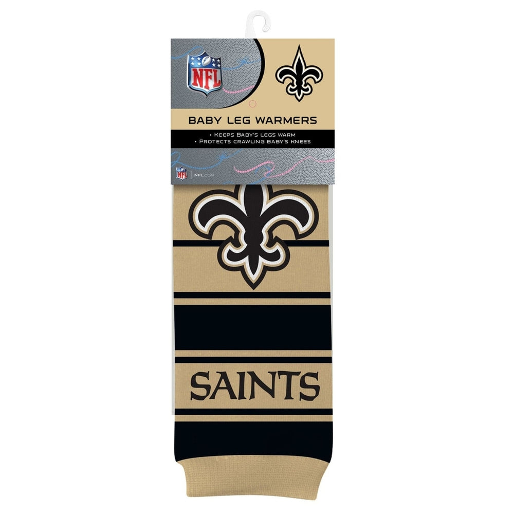 Orleans Saints Baby Leg Warmers NFL Infant Toddler Cotton Blend Size 9-35 lbs Image 2