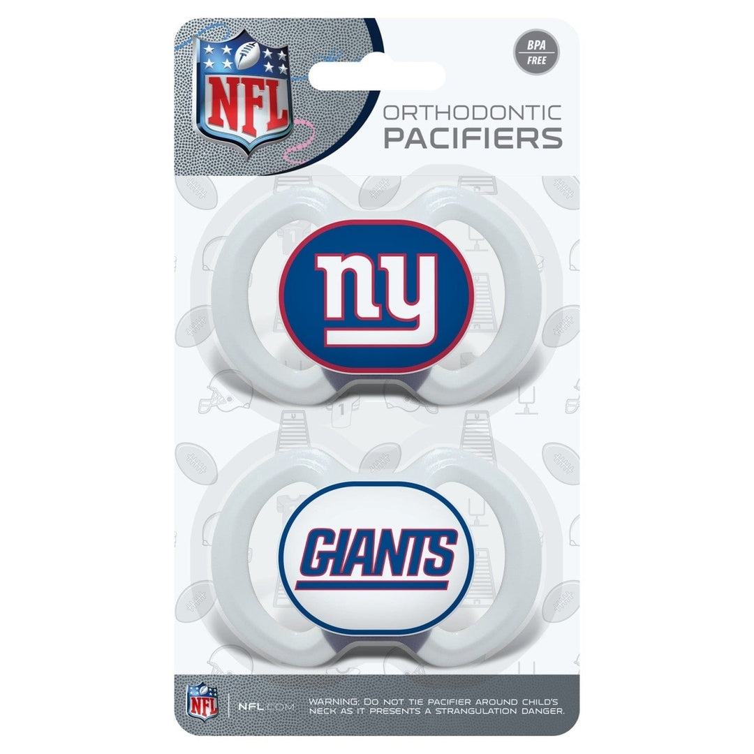 York Giants Pacifier 2-Pack Orthodontic Silicone BPA-Free for Infants Image 2