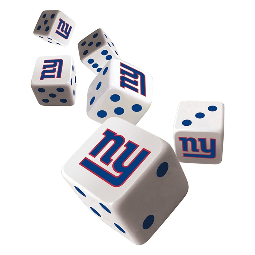 York Giants Dice Set 6-Piece D6 Gaming Dice Official Licensed 16mm Image 2