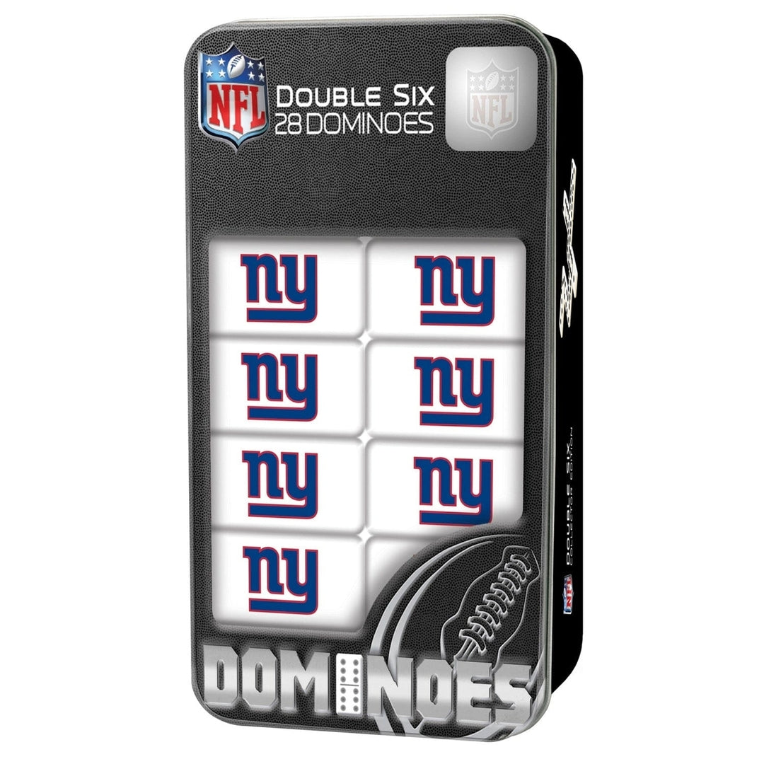 York Giants Dominoes Set Officially Licensed Sports Collectible Tin Box 28 Pieces Image 1