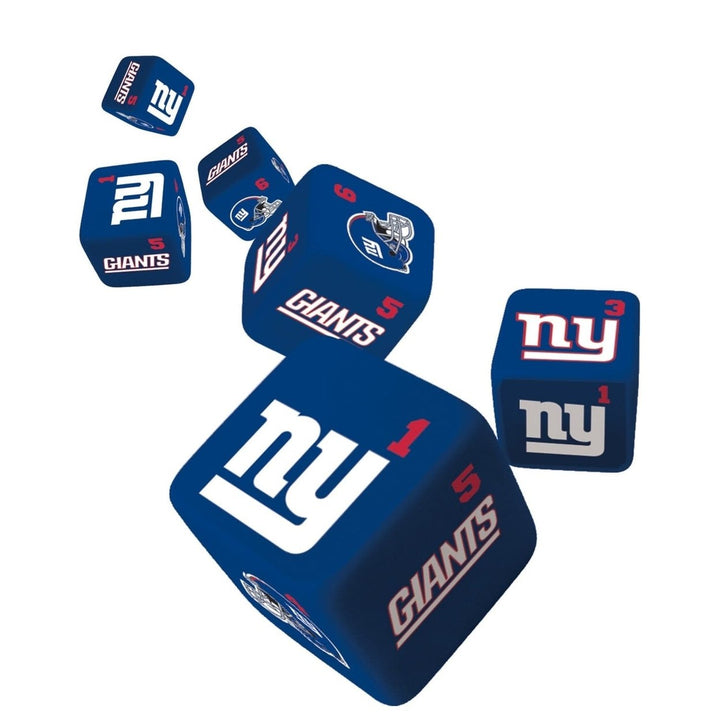 York Giants 19mm Dice Set 6-Piece Official NFL Team Colors Gaming Dice Image 2