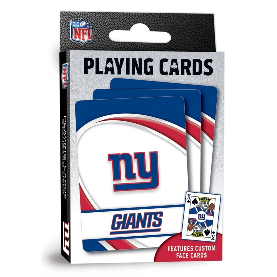 York Giants Playing Cards 54 Card Deck Official NFL Team Deck Image 1