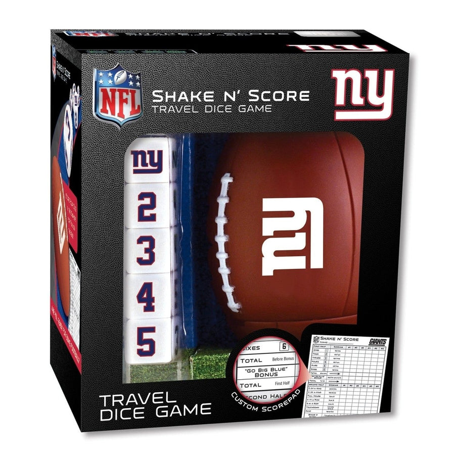 York Giants Shake N Score Dice Game Official NFL Collectible Travel Game Image 1