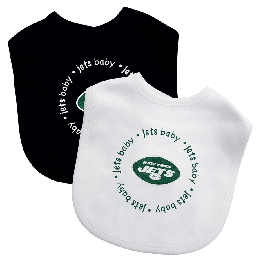 York Jets Baby Bibs 2-Pack Cotton Embroidered NFL Unisex Infant Size Image 1