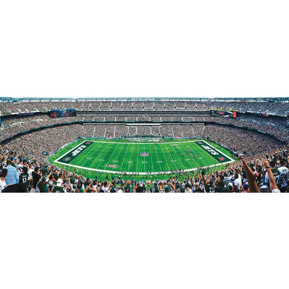 York Jets 1000 Piece Panoramic Jigsaw Puzzle NFL Stadium 13" x 39" Recycled Image 2