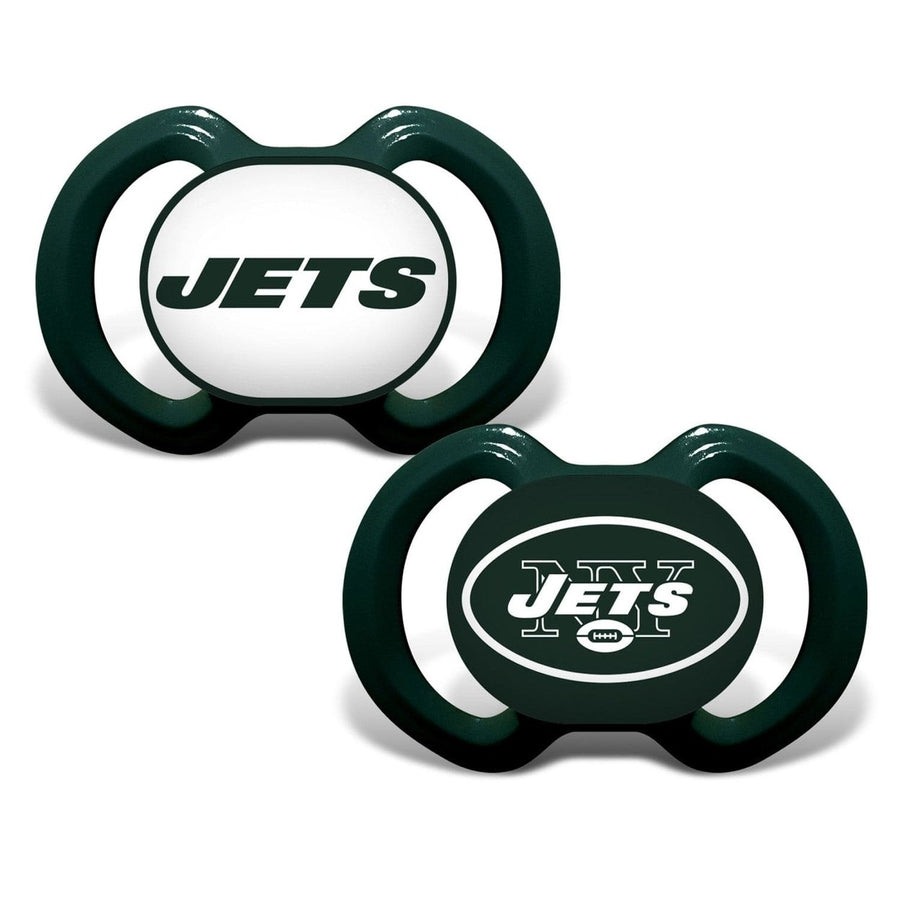 York Jets Pacifier 2-Pack BPA-Free Orthodontic Silicone Infant Teething Toys Image 1