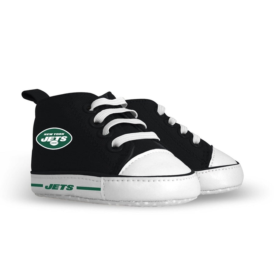 York Jets Baby Shoes Unisex High Top Pre-Walker Soft Fabric Grippers 0-12M Image 1