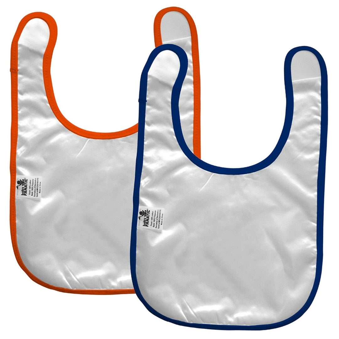 York Mets Baby Bibs 2-Pack Cotton Blue Orange Unisex Infant Accessories Image 4