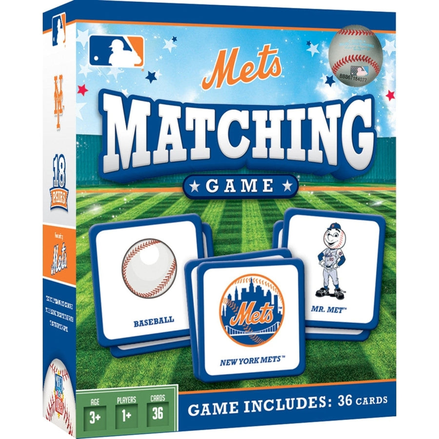 York Mets Matching Game MLB Family Memory Card Game Fun Entertainment Image 1