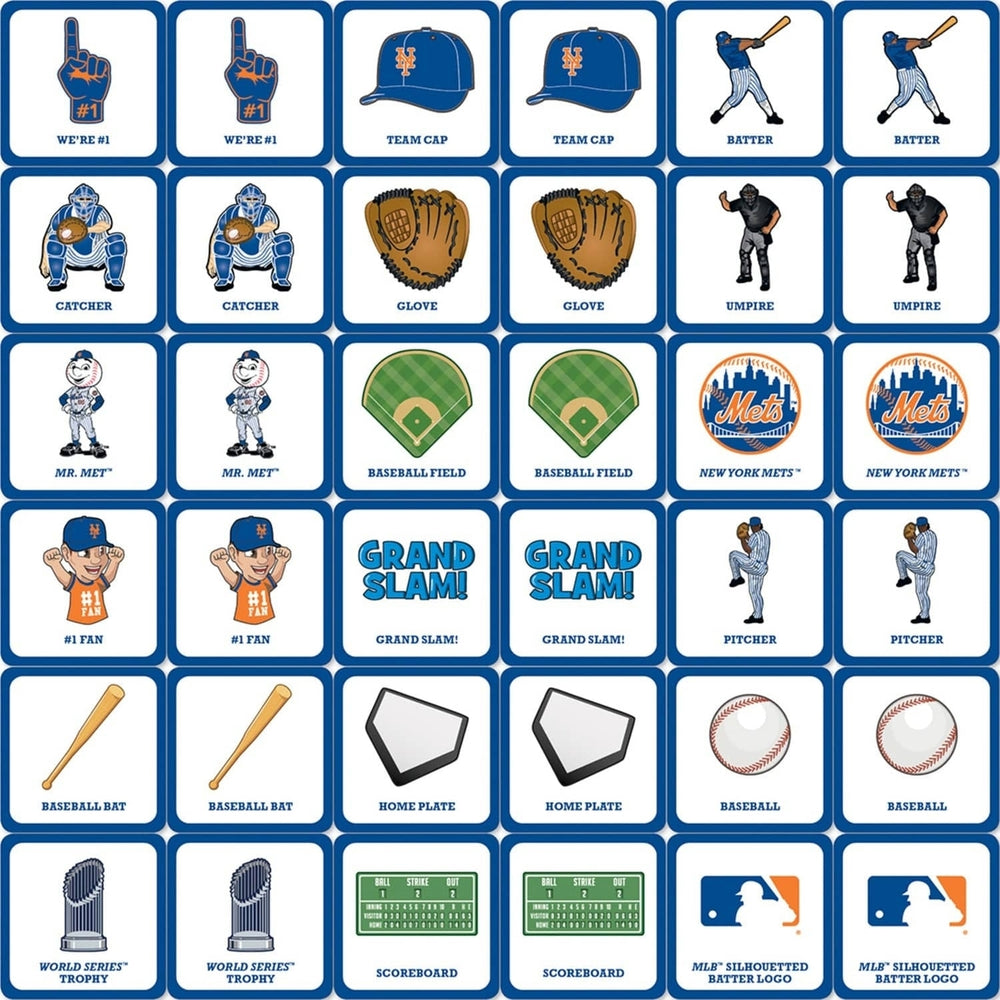 York Mets Matching Game MLB Family Memory Card Game Fun Entertainment Image 2