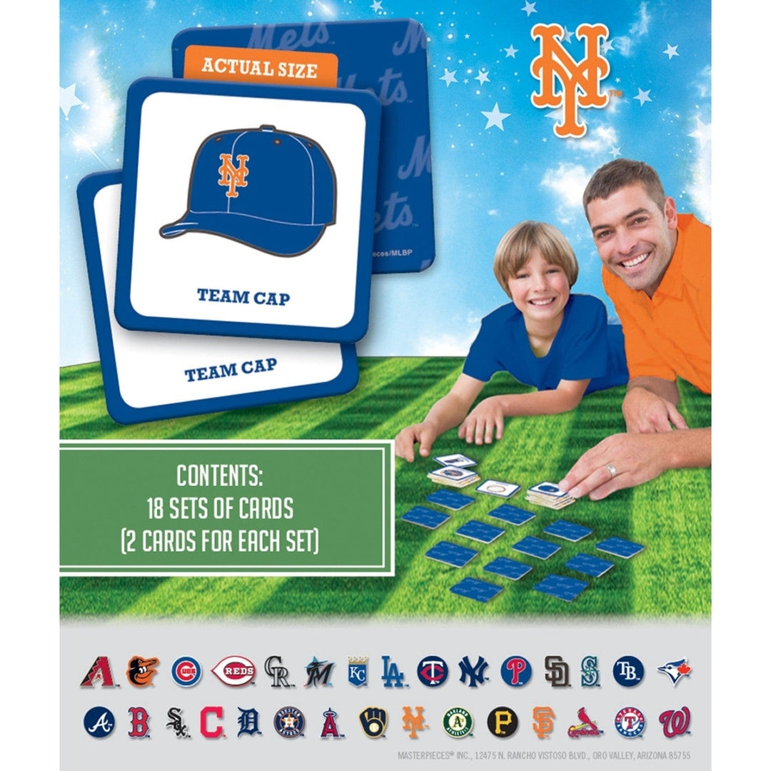 York Mets Matching Game MLB Family Memory Card Game Fun Entertainment Image 3