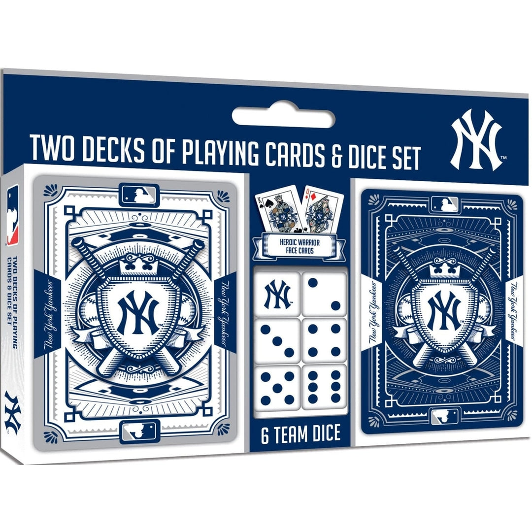 York Yankees 2-Pack Playing Cards and Dice Set Officially Licensed MLB Image 1