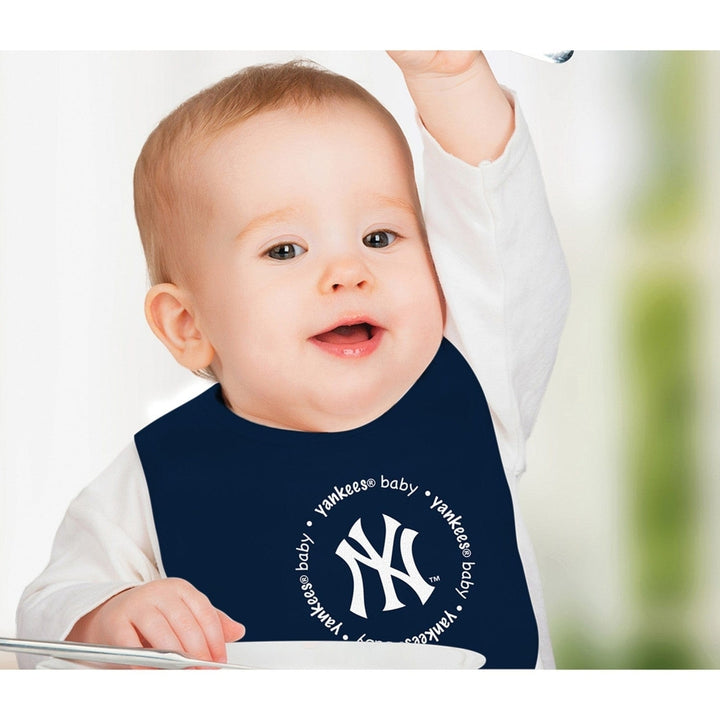 York Yankees Baby Bibs 2-Pack Navy White Cotton Unisex Infant Apparel Image 4