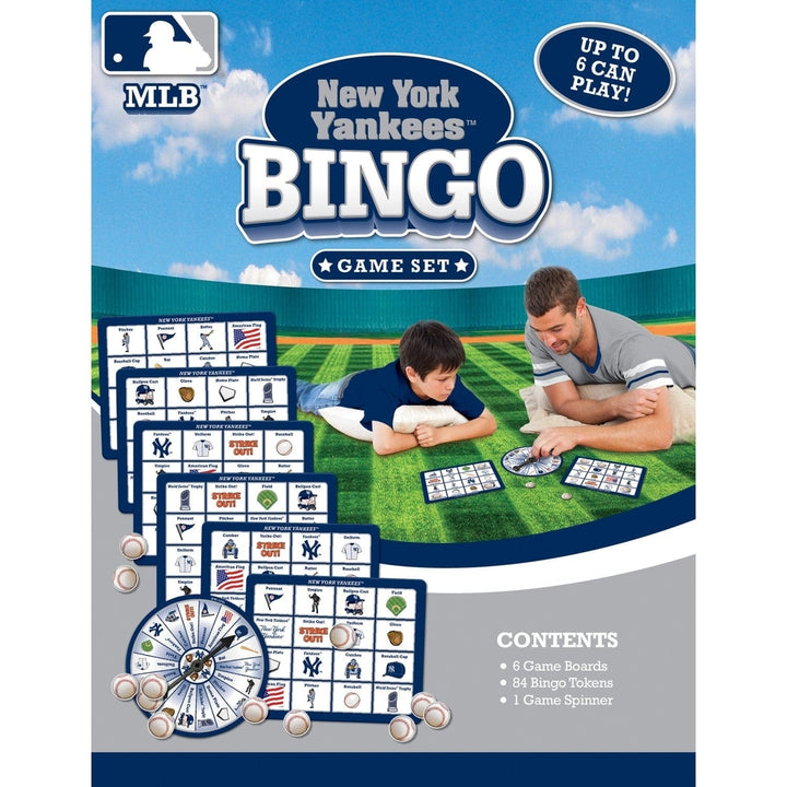 York Yankees Bingo Game MLB Family Fun 6 Boards 84 Tokens Ages 3 Up Image 3