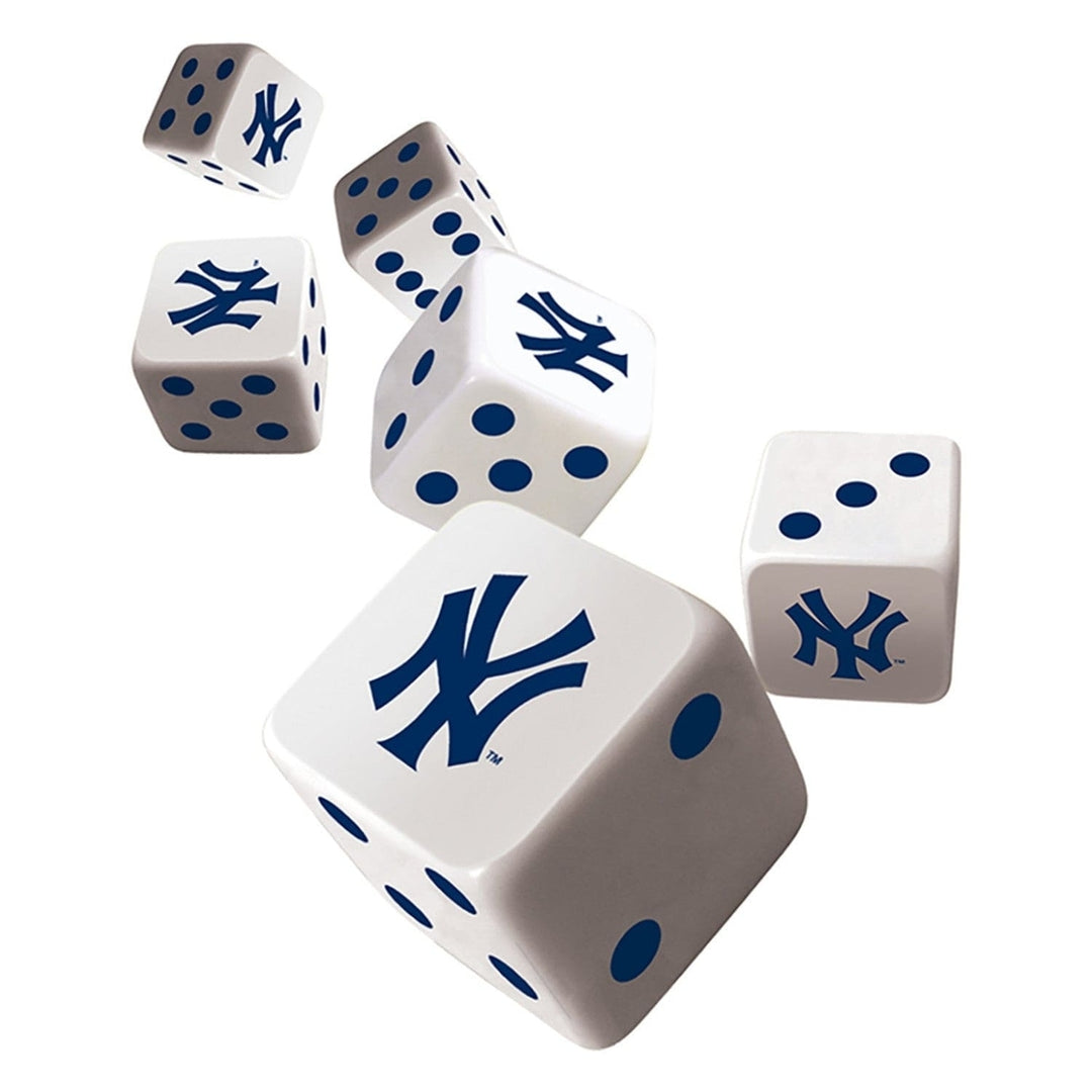 York Yankees Dice Set 6 Piece D6 Gaming Dice 16mm Officially Licensed Image 2