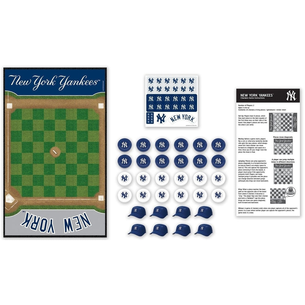 York Yankees Checkers Board Game MLB Officially Licensed 24 Pieces Image 2