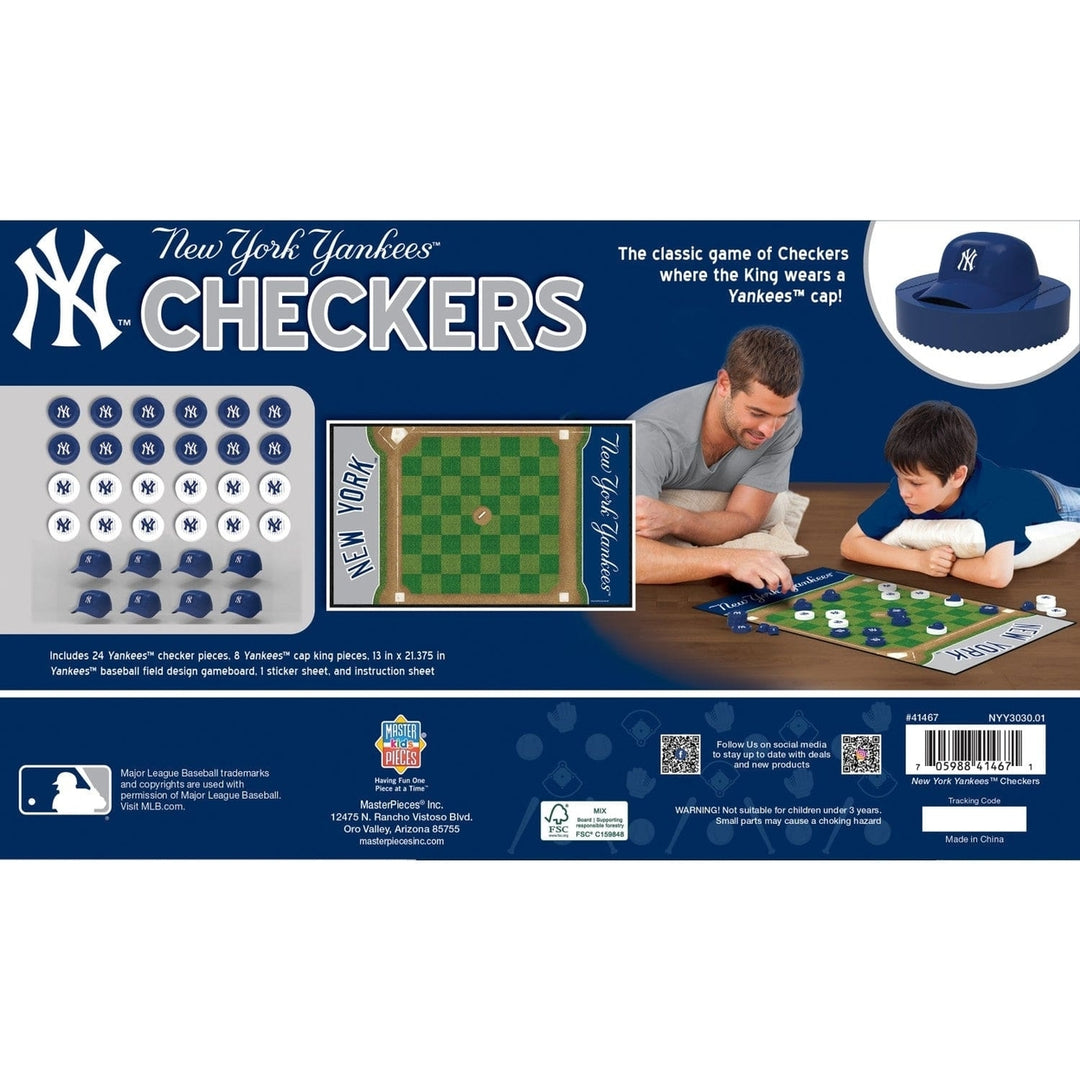 York Yankees Checkers Board Game MLB Officially Licensed 24 Pieces Image 3