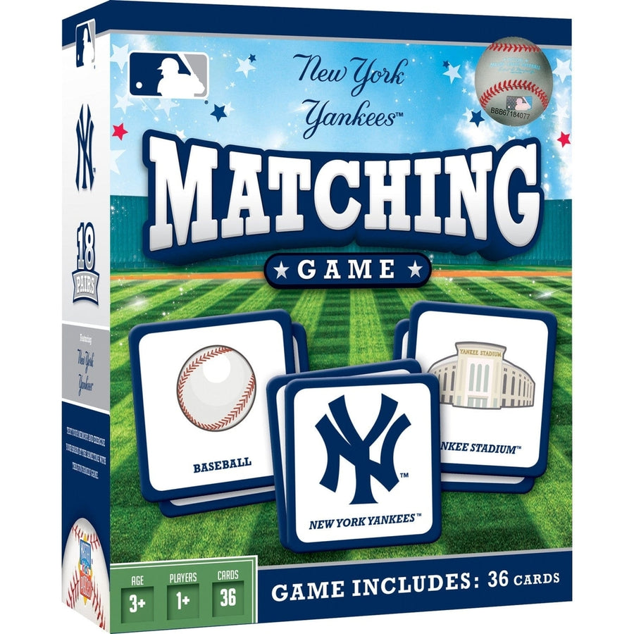 York Yankees Matching Game MLB Family Memory Card Game 18 Pairs Durable Image 1