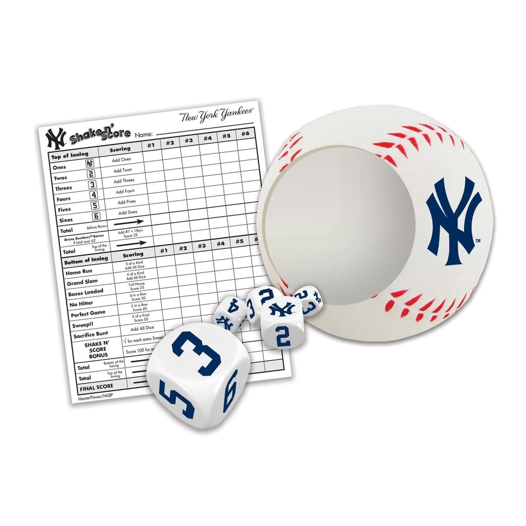 York Yankees Shake n Score Dice Game MLB Collectible Travel Game Image 2