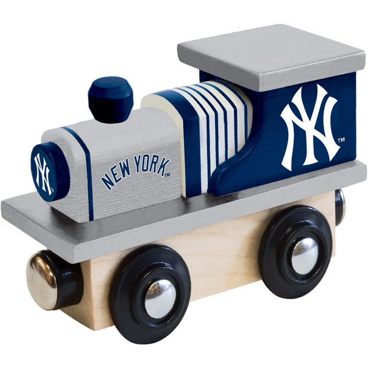 York Yankees Wooden Toy Train Engine Officially Licensed MLB Kids Gift Image 1