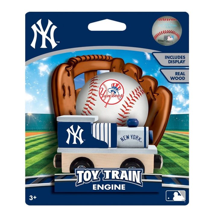 York Yankees Wooden Toy Train Engine Officially Licensed MLB Kids Gift Image 2