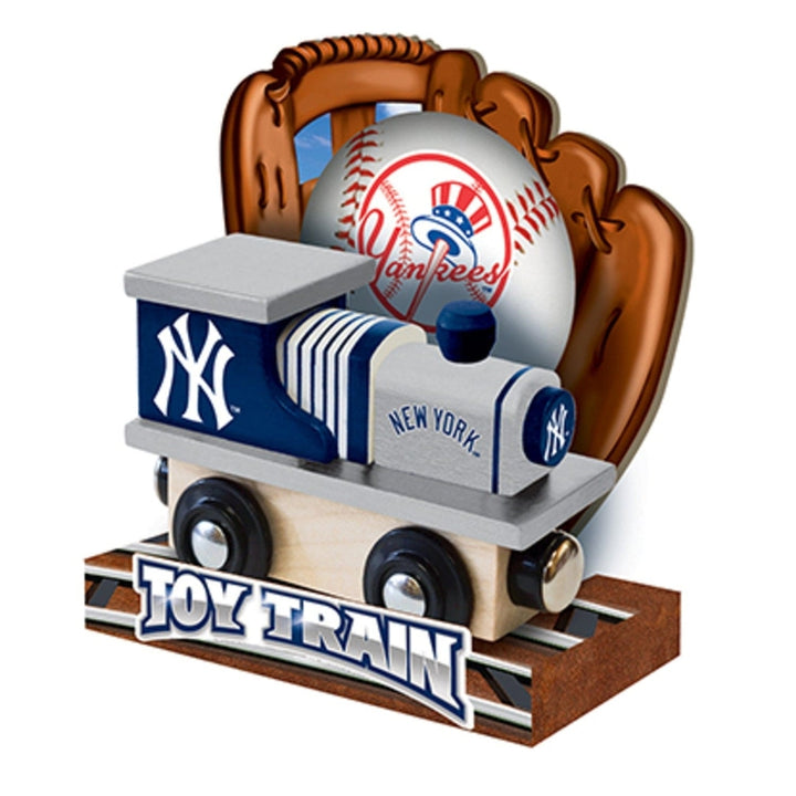 York Yankees Wooden Toy Train Engine Officially Licensed MLB Kids Gift Image 3