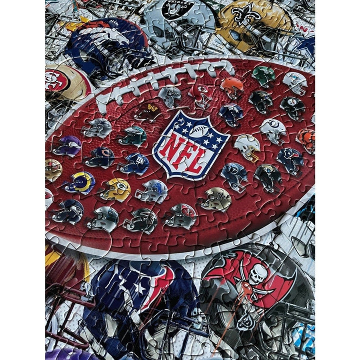 NFL - Helmet Drip Art 500 Piece Shaped Jigsaw Puzzle Image 6