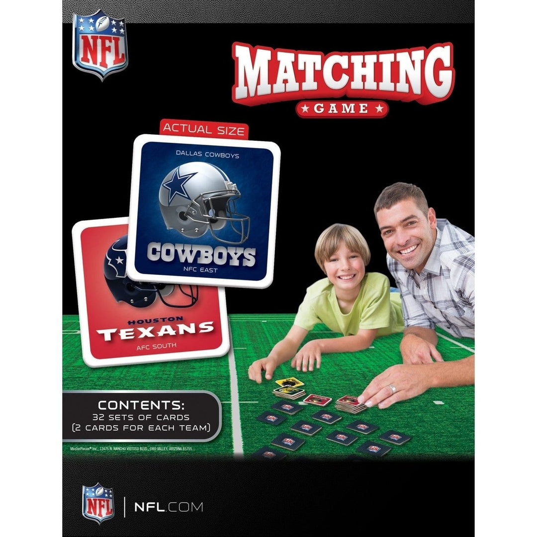 NFL League Matching Game for Kids and Adults 32 Matching Pairs Fun Memory Game Image 3