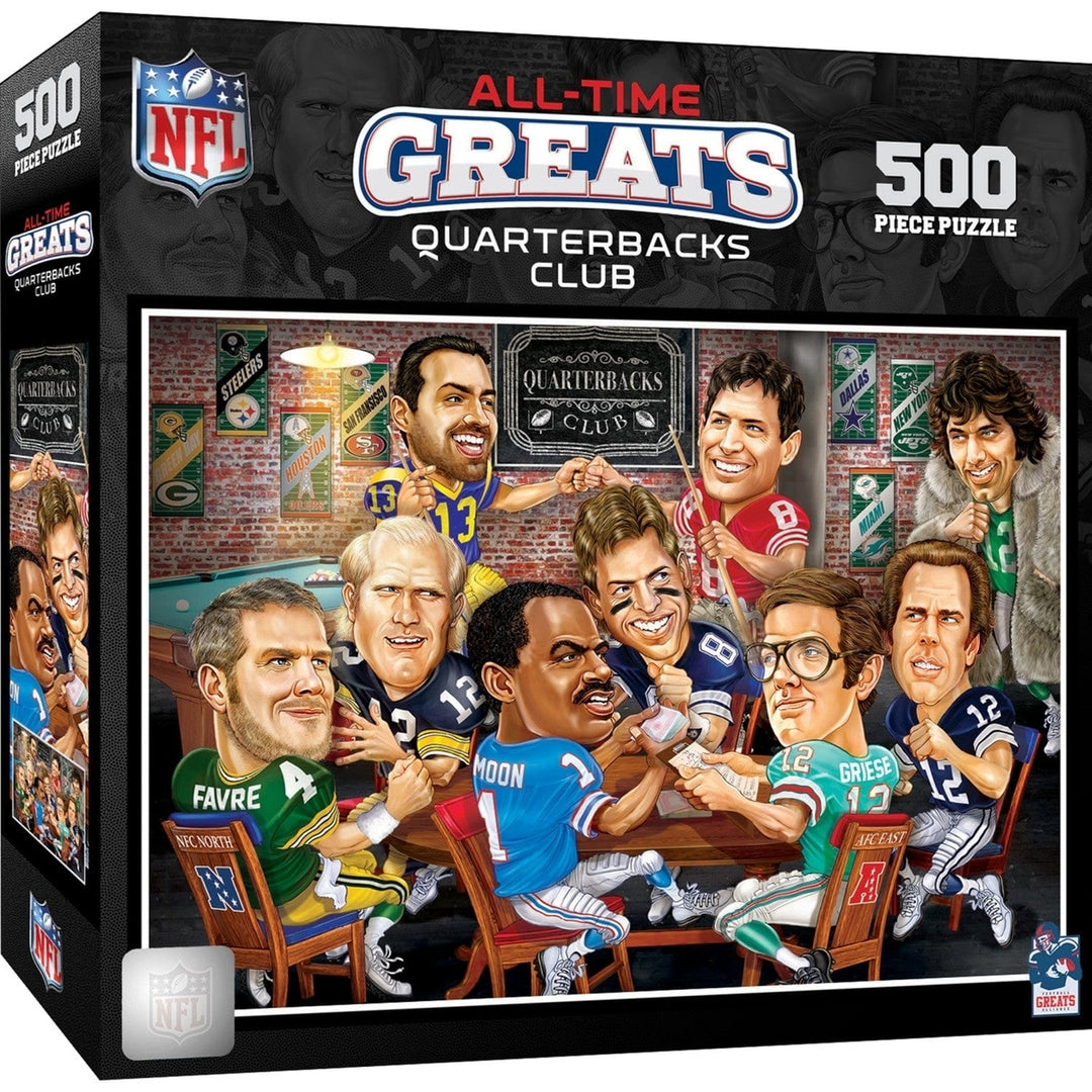 NFL Quarterbacks Club - All Time Greats 500 Piece Jigsaw Puzzle Image 1