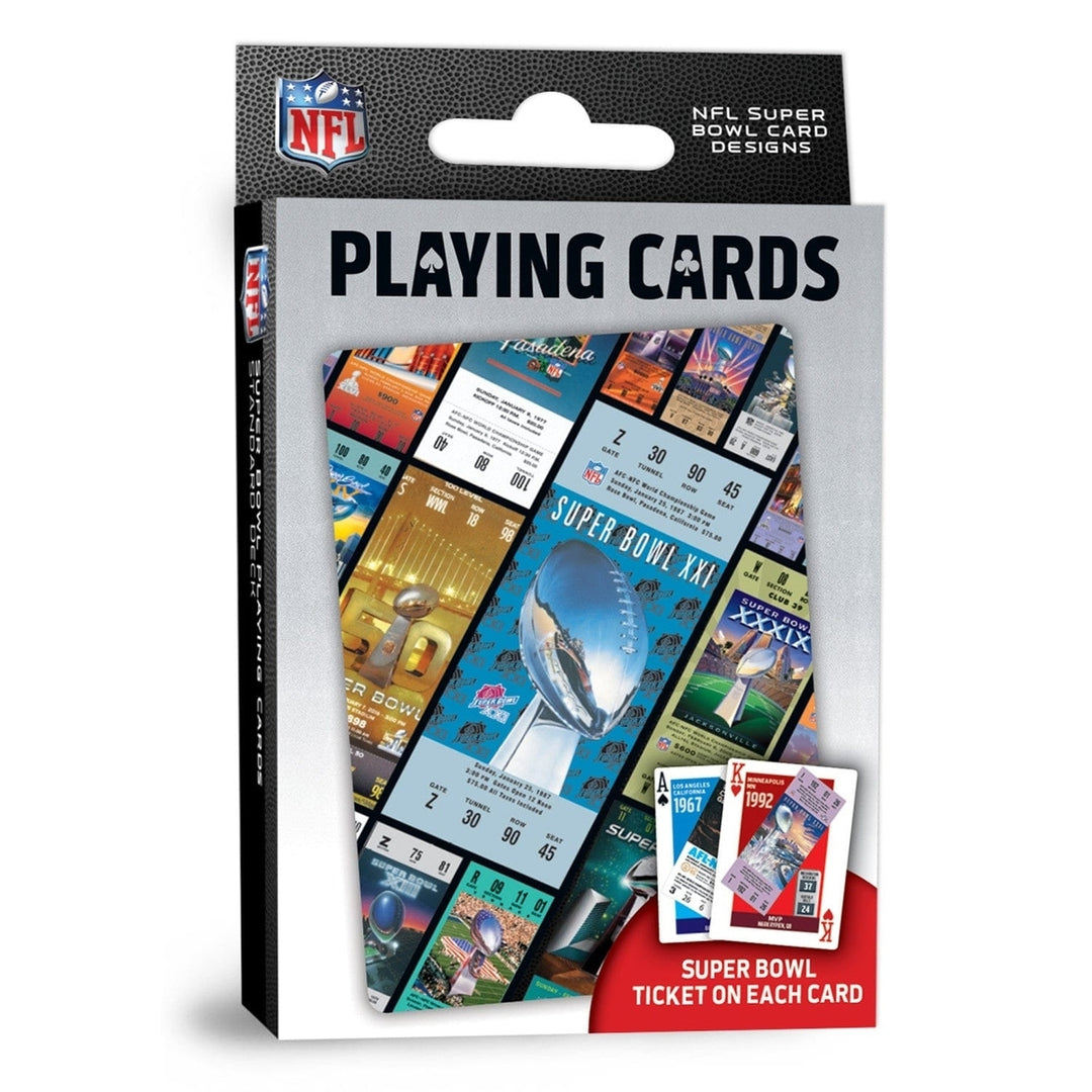 NFL Super Bowl Ticket Playing Cards - 54 Card Deck Image 1