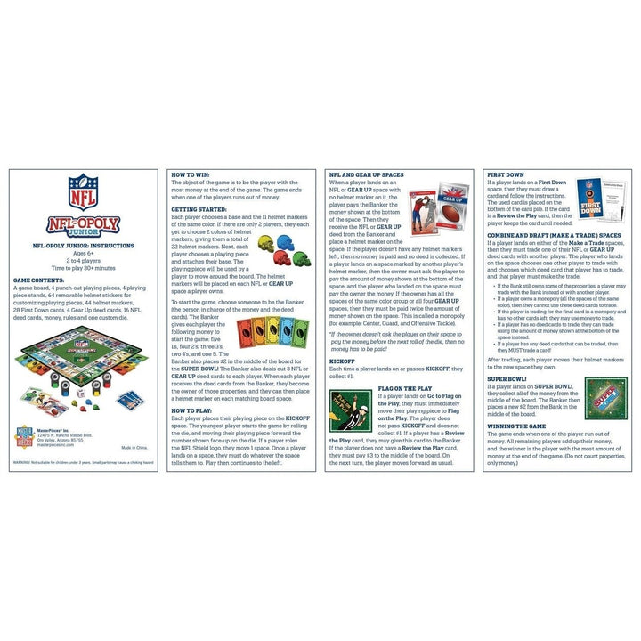 NFL Opoly Junior Image 4