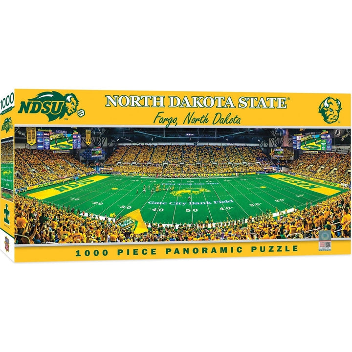 North Dakota State Bison 1000 Piece Panoramic Jigsaw Puzzle Recycled Material Image 1