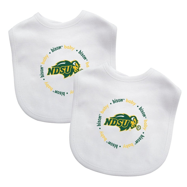 North Dakota State Bison Baby Bibs 2-Pack Unisex Cotton Officially Licensed Image 1