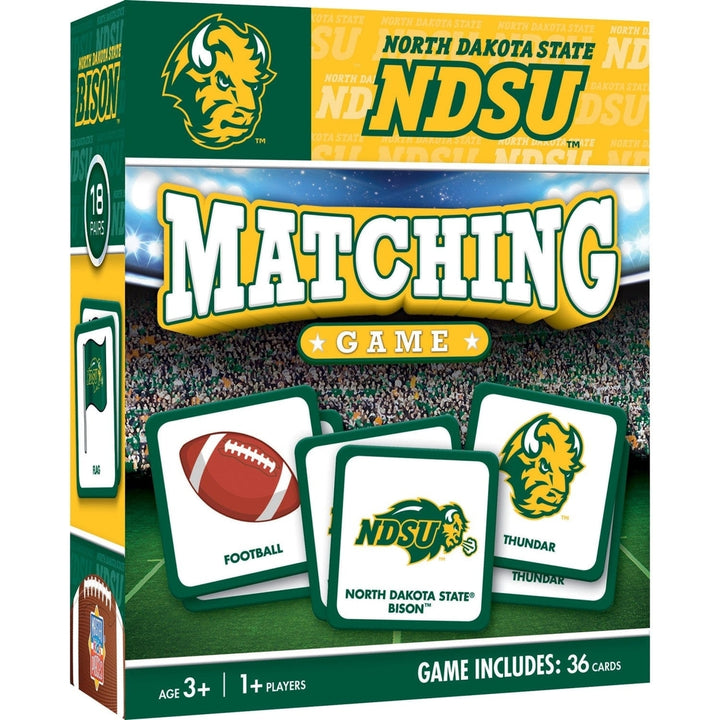 North Dakota State Bison Matching Game NCAA Family Game 18 Unique Pairs Image 1