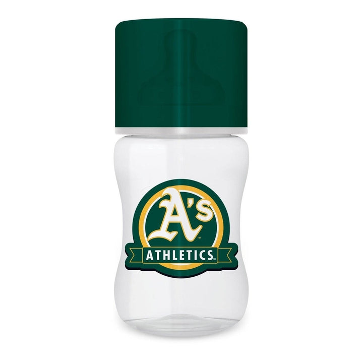 MLB Oakland Athletics Baby Bottle 9oz BPA Free Silicone Ergonomic Design Image 1