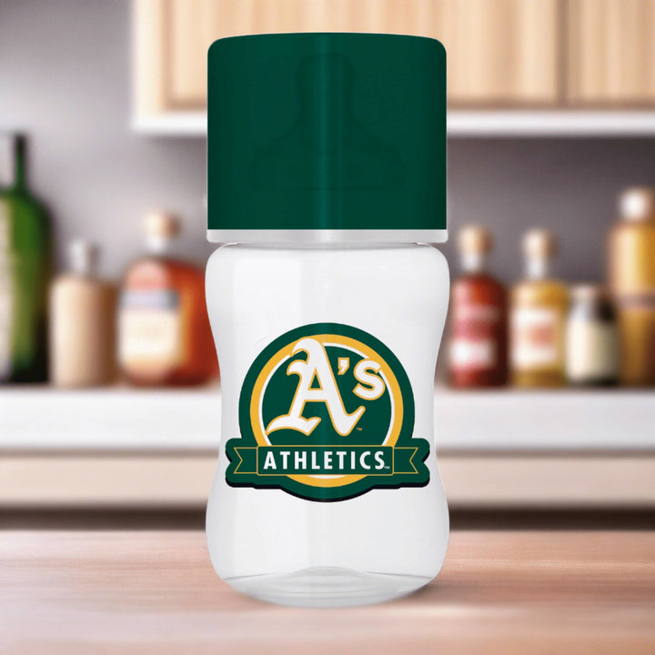 MLB Oakland Athletics Baby Bottle 9oz BPA Free Silicone Ergonomic Design Image 3