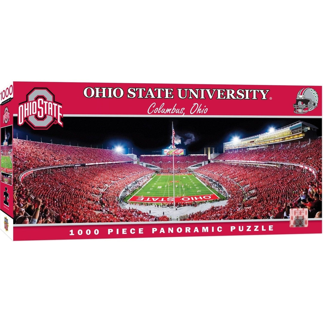 Ohio State Buckeyes 1000 Piece Jigsaw Puzzle Panoramic Horseshoe Stadium Image 1