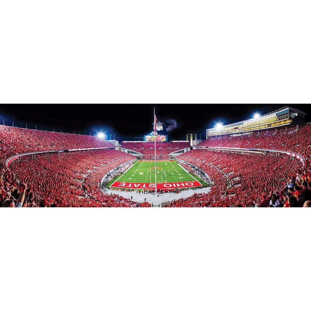 Ohio State Buckeyes 1000 Piece Jigsaw Puzzle Panoramic Horseshoe Stadium Image 2