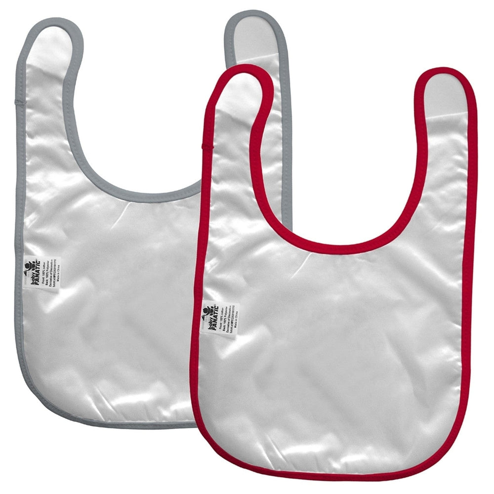 Ohio State Buckeyes Baby Bibs 2-Pack Red Grey Cotton Infant Bibs Unisex Image 2