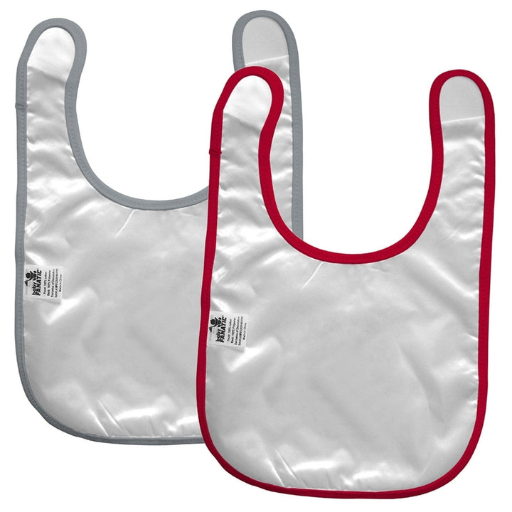 Ohio State Buckeyes Baby Bibs 2-Pack Red Grey Cotton Infant Bibs Unisex Image 2