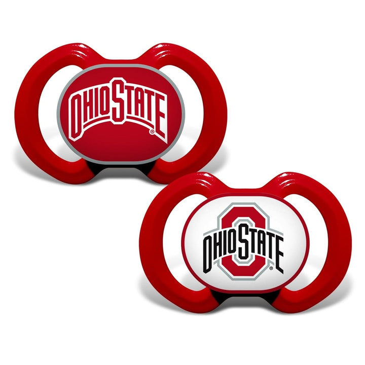 Ohio State Buckeyes Pacifier 2-Pack Officially Licensed BPA-Free Infant Soothers Image 1