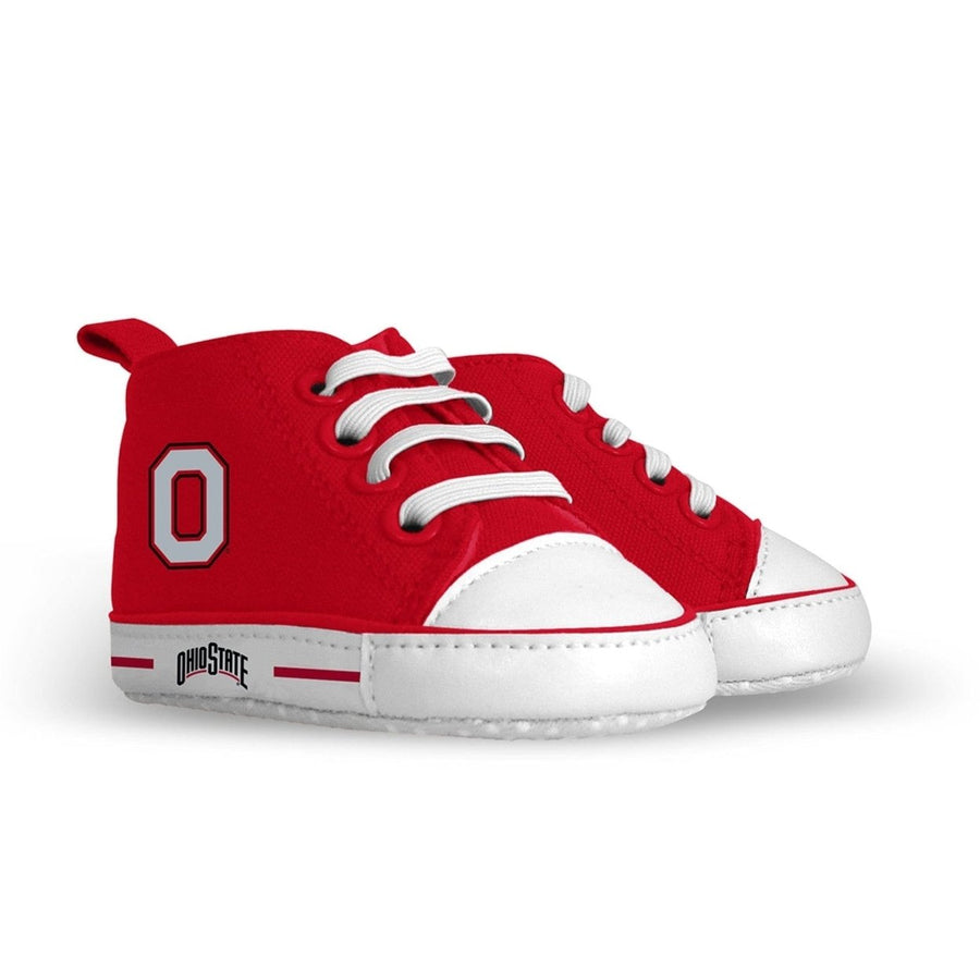 Ohio State Buckeyes Baby Shoes Unisex High Top Pre-Walkers Soft Fabric Grippers Image 1