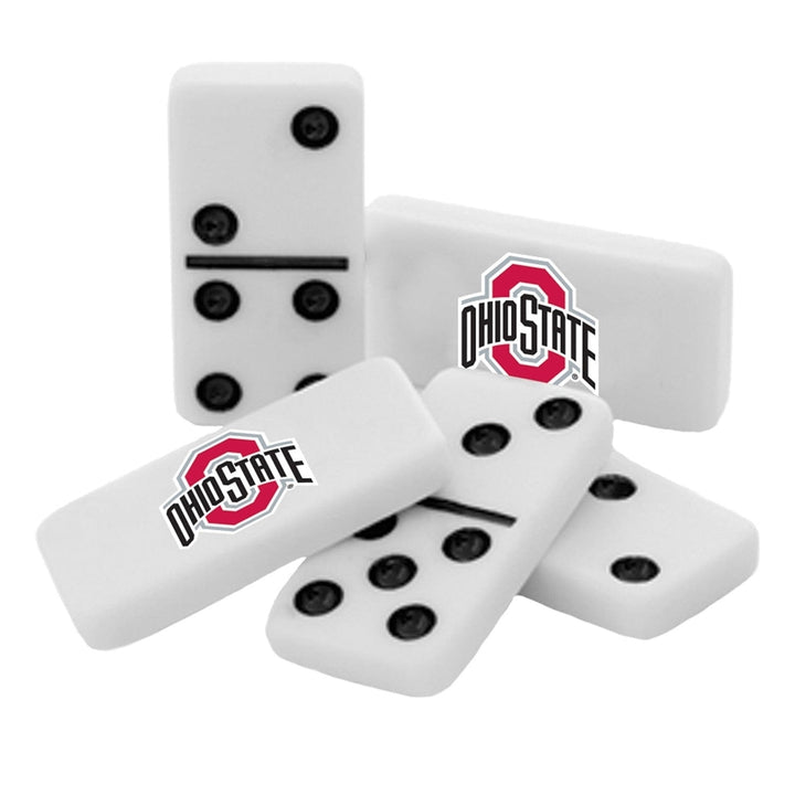 Ohio State Buckeyes Dominoes Set with Collectible Tin 28 Resin Dominoes Image 2