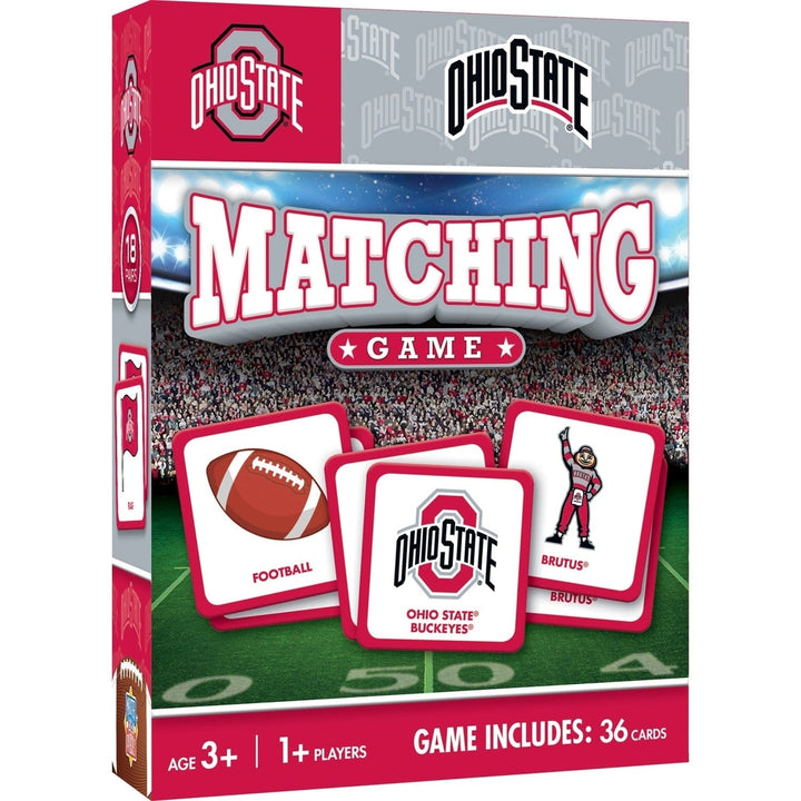 Ohio State Buckeyes NCAA Matching Game Family Fun Card Game 18 Pairs Image 1