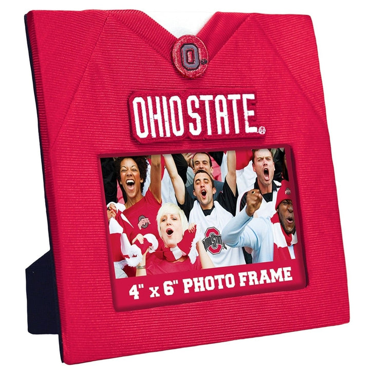 Ohio State Buckeyes Uniform Frame 4x6 NCAA Picture Frame with Easel and Hanger Image 1