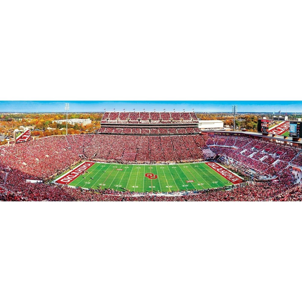 Oklahoma Sooners 1000 Piece Panoramic Jigsaw Puzzle Football Stadium USA Made Image 2