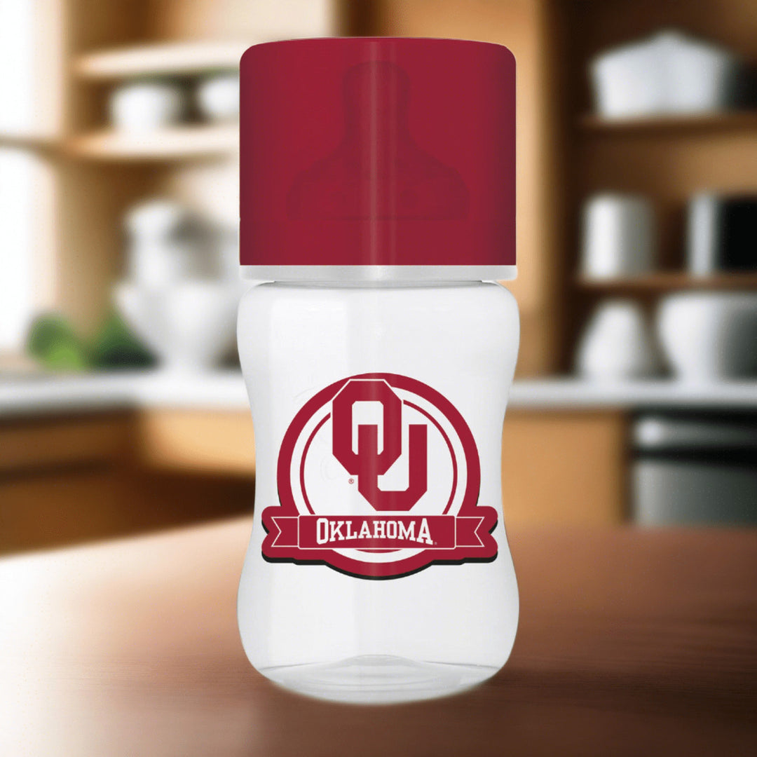 Oklahoma Sooners Baby Bottle 9oz NFL Silicone Nipple BPA-Free Dishwasher Safe Image 3