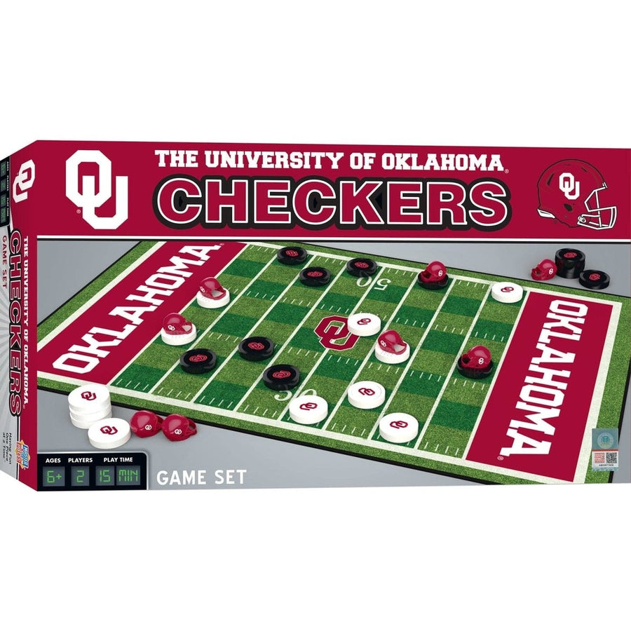 Oklahoma Sooners Checkers Board Game Officially Licensed NCAA 13x21 inch Image 1